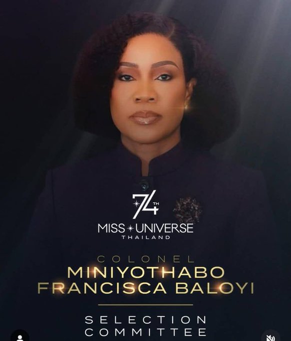 VP's Wife, Colonel Miniyothabo Francisca Baloyi-Chiwenga appointed judge for the 74th Miss Universe Competition