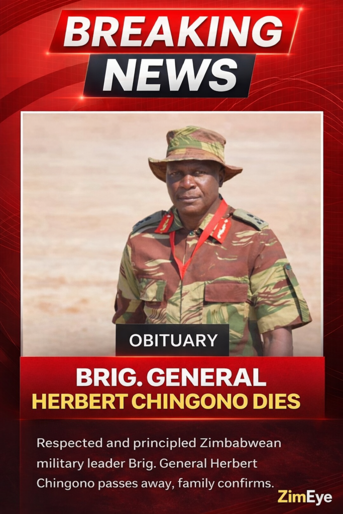  Zimbabwe Military Officer Major General Herbert Chingono Dies