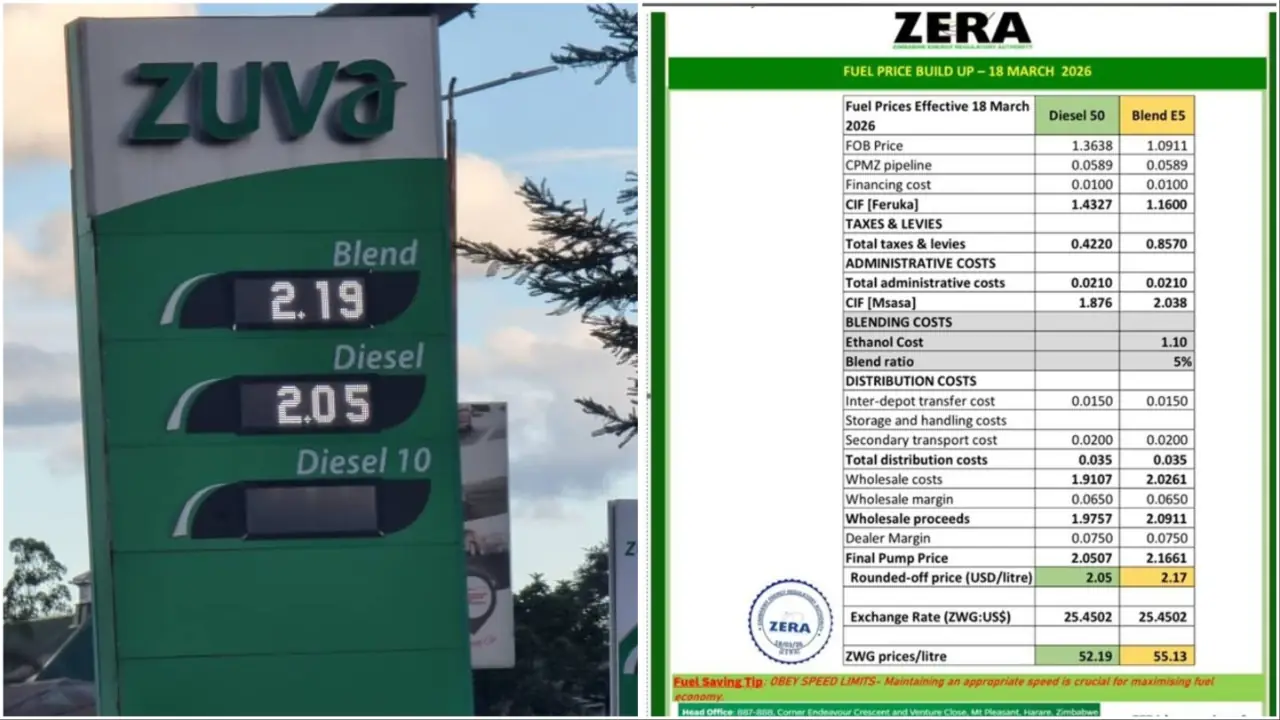 Zimbabwe Moves to Cut Fuel Taxes and Boost Ethanol Blending Amid Rising Prices