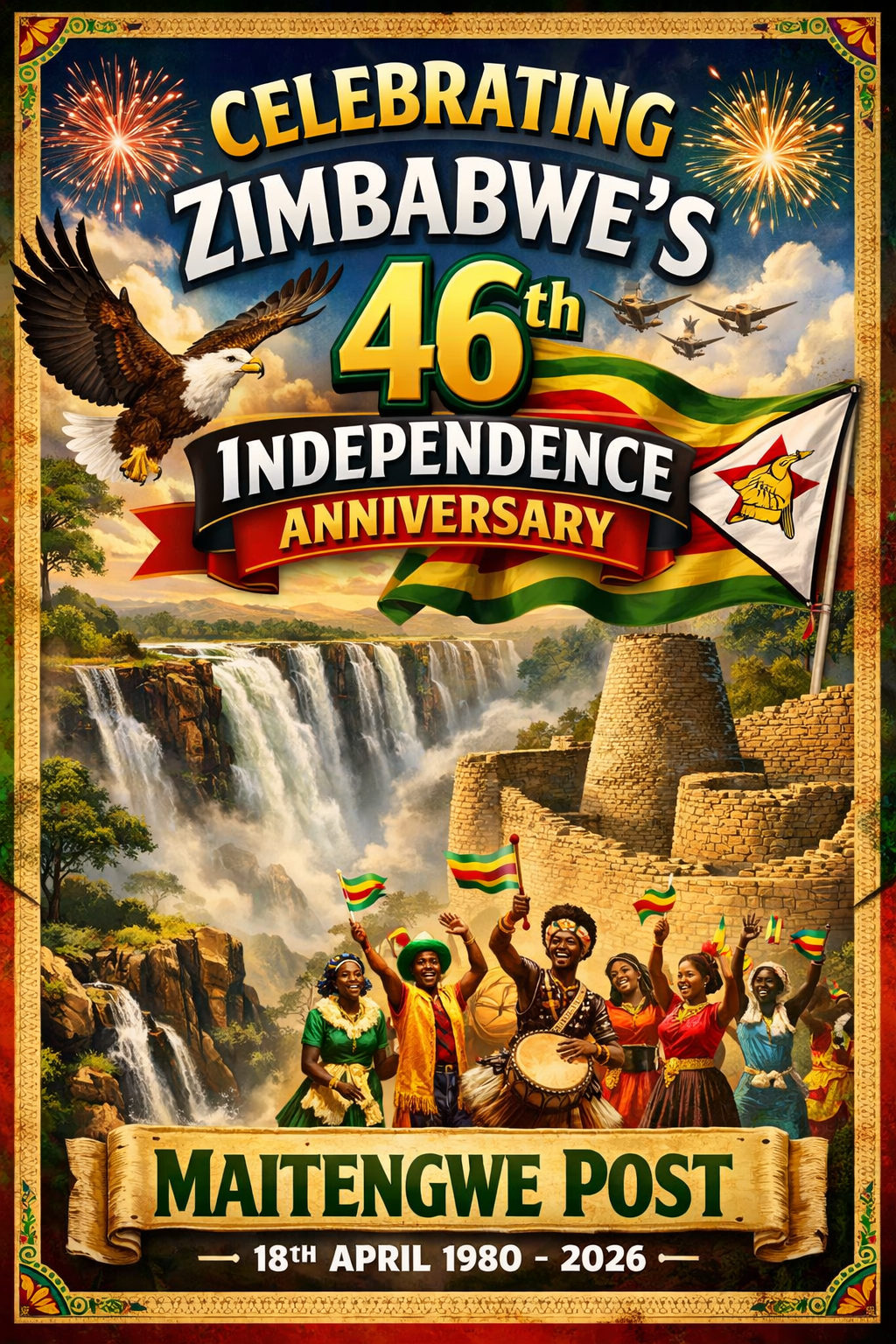 Maitengwe Weekend Trending News : Happy 46th Independence Day Zimbabwe 