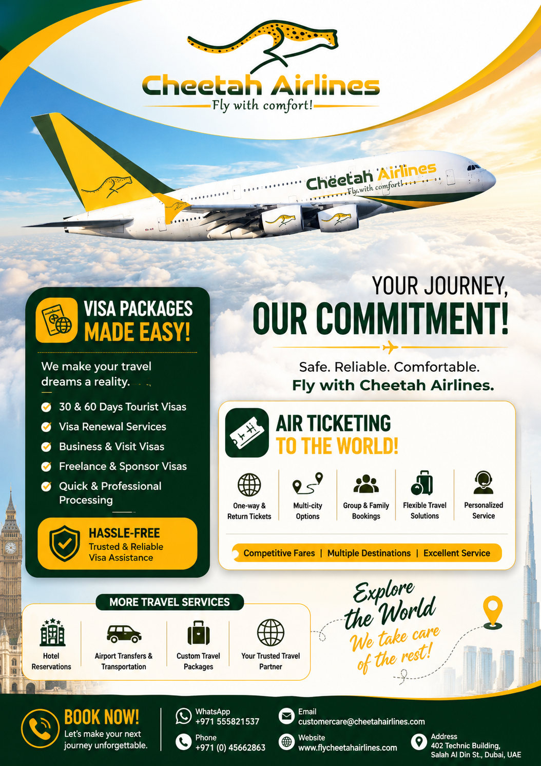 VISA TO UAE MADE EASY WITH CHEETAH AIRLINES