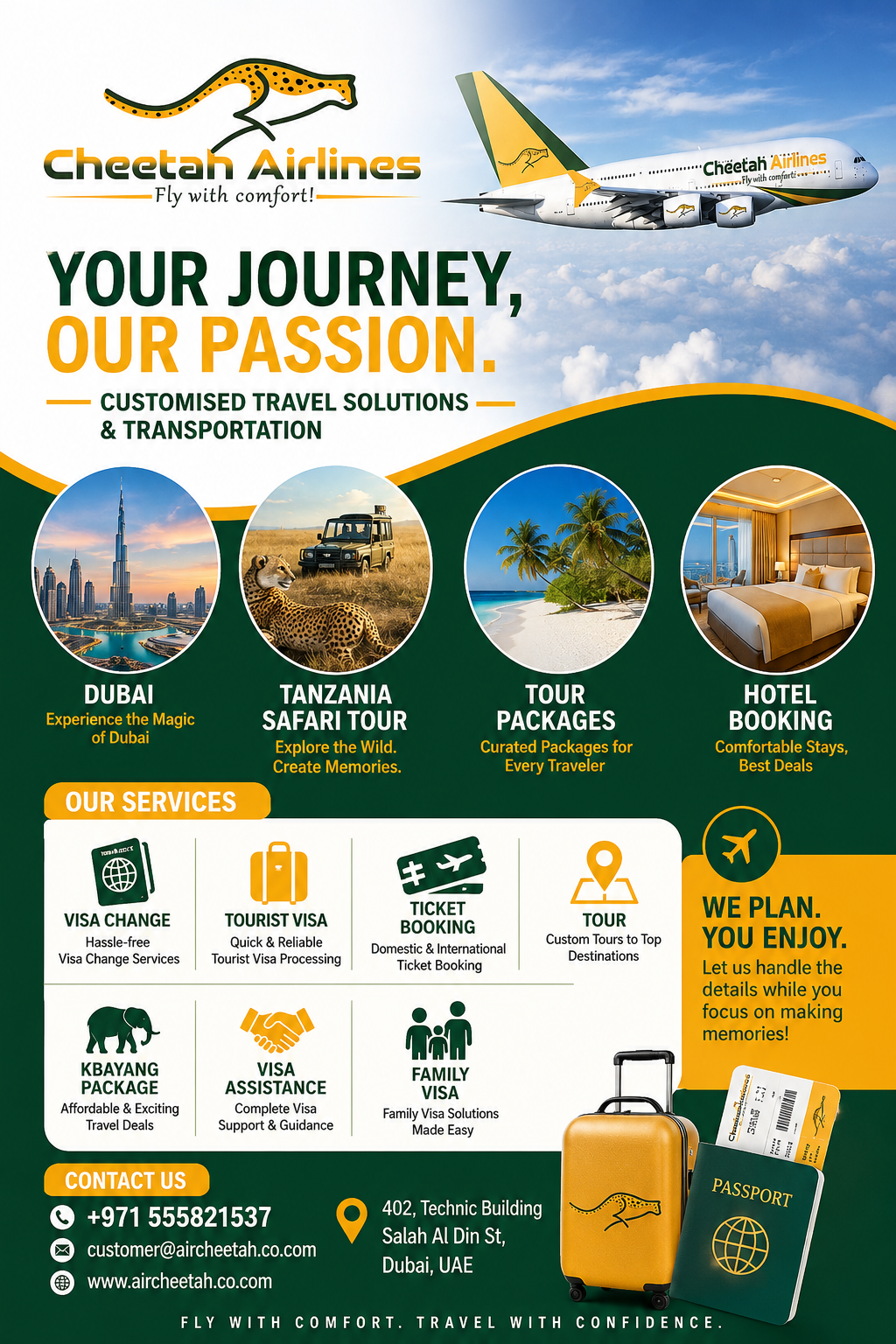 Cheetah Airlines Expands Travel Services with Customized Solutions for Every Traveler