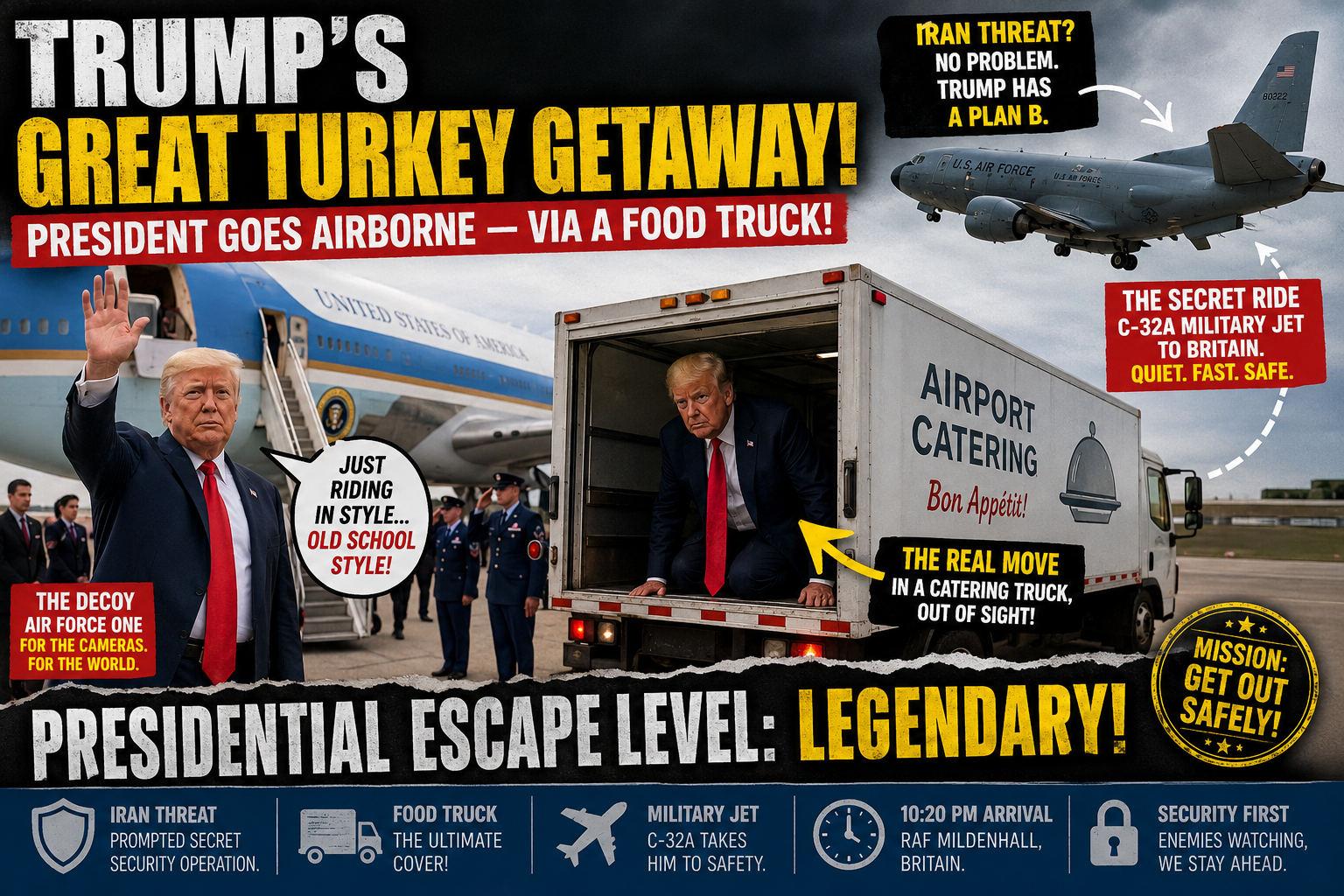 TRUMP’S GOES AIRBORNE — VIA A FOOD TRUCK!